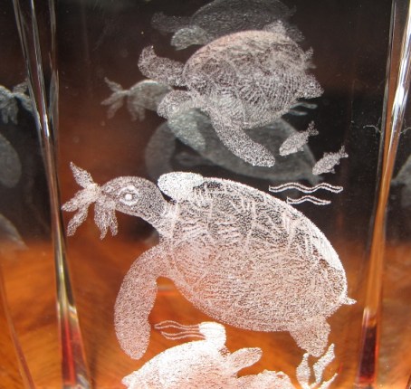 Lovely example of lazer-etched glass.